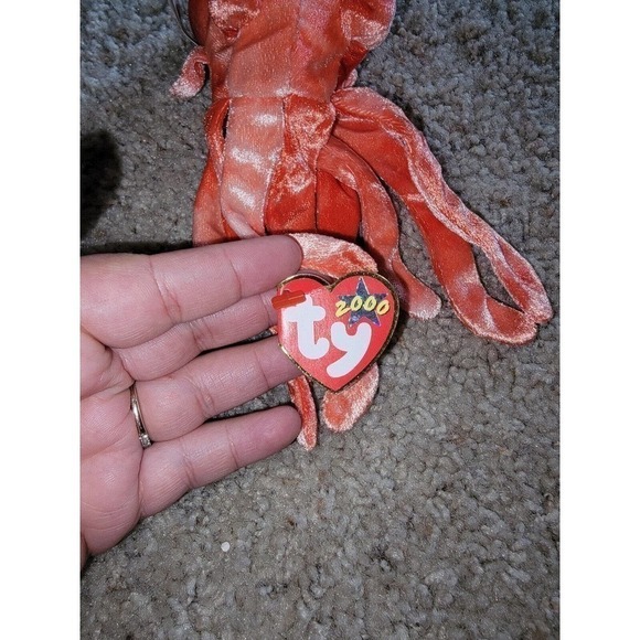 Ty Original Beanie Baby Wiggly™ the Squid 2000 P.E. Pellets W/Tag - Picture 2 of 4
